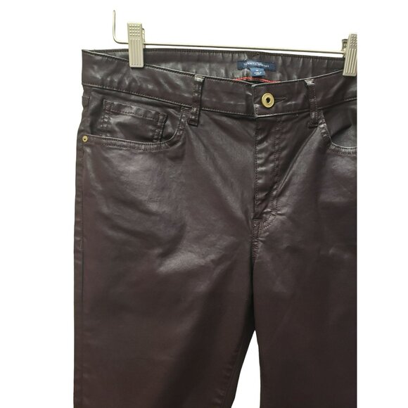 Tommy Hilfiger Greenwich Skinny Jeans, Brown, Waxed Denim, Size 12 Made In India - Picture 9 of 10